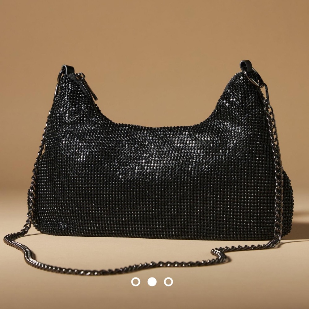 Anthropologie Crescent Rhinestone Bag - Picture 7 of 8